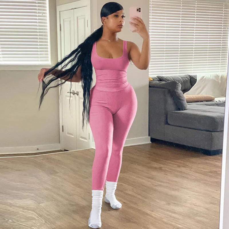 Women's Stylish Spring/Summer Halter Vest And Slim Pant Suit Solid Color Comfortable Casual Ladies Two-Piece Set
Women's Stylish Spring/Summer Halter Vest And Slim Pant Suit Solid Color Comfortable Casual Ladies Two-Piece Set