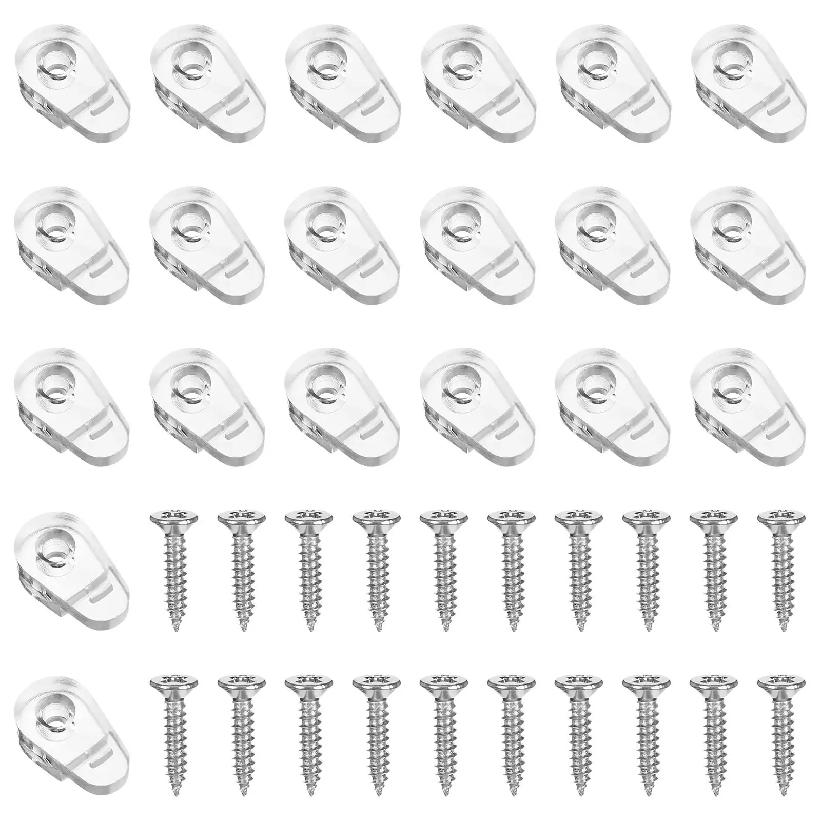 20 Pcs Glass Closet Clips Mirror Mounting Hardware Kit Easy Installation Screws Suitable Doors Walls Cabinets Mirrors Fixing
20 Pcs Glass Closet Clips Mirror Mounting Hardware Kit Easy Installation Screws Suitable Doors Walls Cabinets Mirrors Fixing