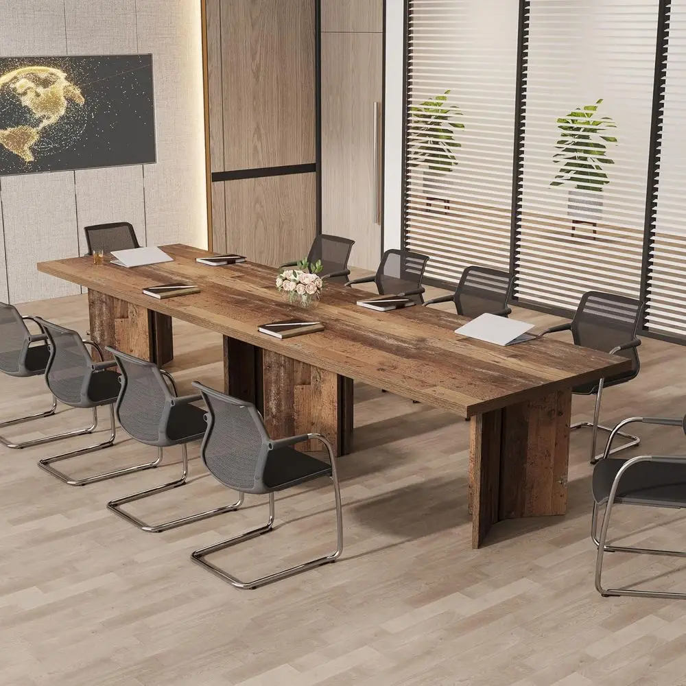 10.5T Conerence Table, Large RecMeeting Seminar Table or 10-12 Person, Long Wooden BusinTables (Set o 2, Distred Brown)
10.5T Conerence Table, Large RecMeeting Seminar Table or 10-12 Person, Long Wooden BusinTables (Set o 2, Distred Brown)