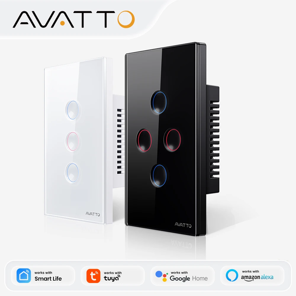 AVATTO Zigbee Touch Smart Switch 1/2/3/4 Gang Grooved Button Light Switch Wireless Remote Works With Tuya Alexa,Google Home
AVATTO Zigbee Touch Smart Switch 1/2/3/4 Gang Grooved Button Light Switch Wireless Remote Works With Tuya Alexa,Google Home