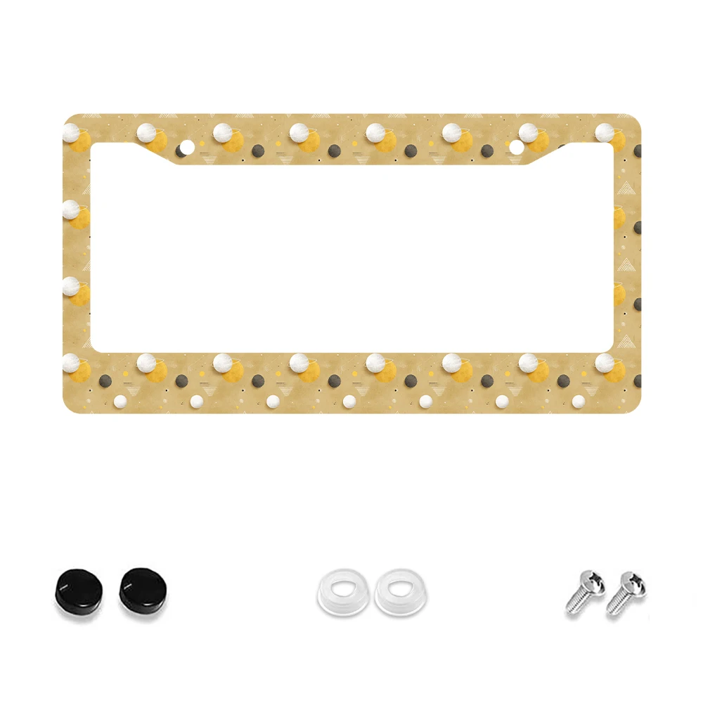 1pc Brown Colorful Circle Pattern 2 Hole License Plate Frame, Aluminum Material, 6x12 Inches, with Screw Kit, Retro Novelty Car
1pc Brown Colorful Circle Pattern 2 Hole License Plate Frame, Aluminum Material, 6x12 Inches, with Screw Kit, Retro Novelty Car