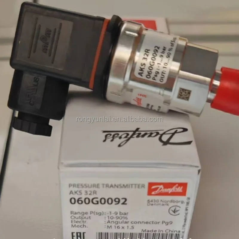 Новый датчик давления Danfoss 060G0092 Датчик давления Aks 32R 
Новый датчик давления Danfoss 060G0092 Датчик давления Aks 32R