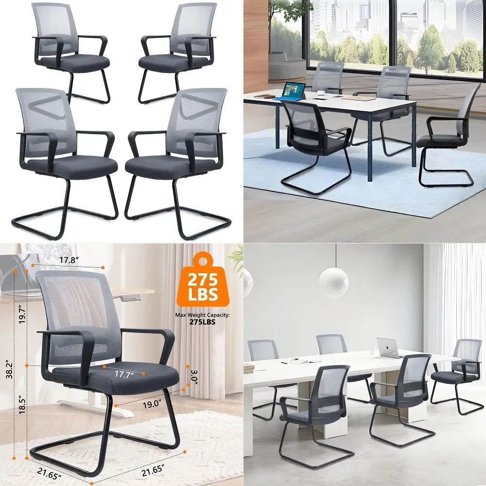 Office Guest Chair with Lumbar Support and Mid Back Mesh Space Air Grid Series for Reception Conference Room Gray4 Pack
Office Guest Chair with Lumbar Support and Mid Back Mesh Space Air Grid Series for Reception Conference Room Gray4 Pack
