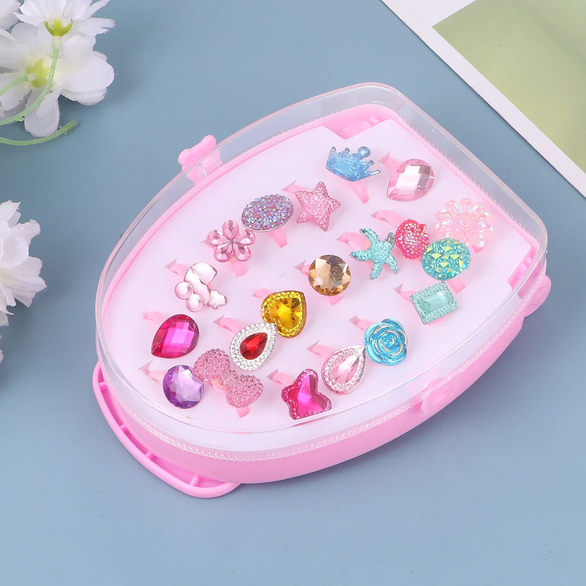 20 Pcs Bright Ring Colorful Rings for Girls Funny Kid Cartoon Small Resin Toy Relaxing
20 Pcs Bright Ring Colorful Rings for Girls Funny Kid Cartoon Small Resin Toy Relaxing