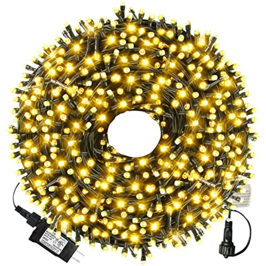 1000 LED Christmas Long String Lights, 8 Lighting Modes Waterproof Christmas Tree Lights Outdoor Indoor Fairy Light for Patio,
1000 LED Christmas Long String Lights, 8 Lighting Modes Waterproof Christmas Tree Lights Outdoor Indoor Fairy Light for Patio,