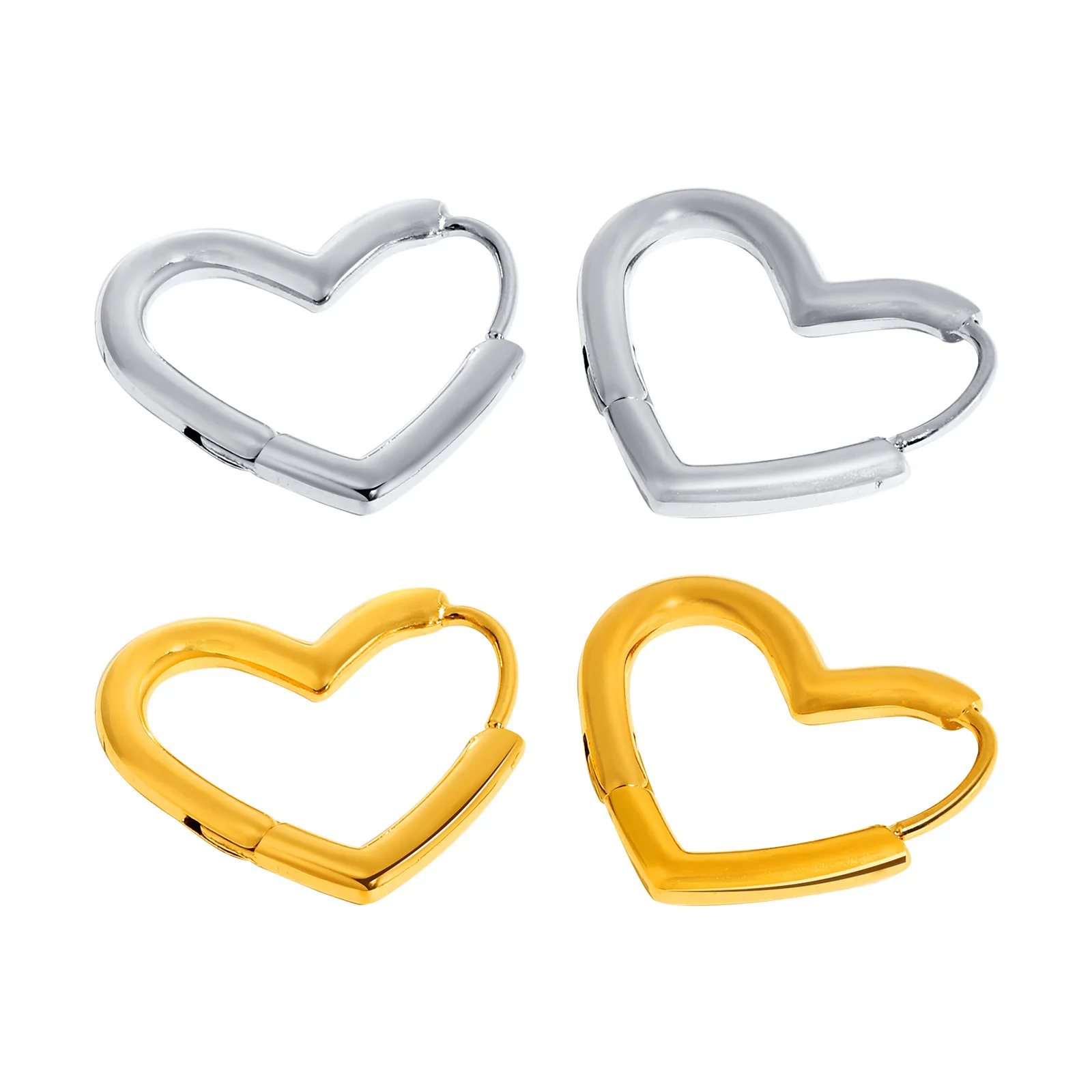 Heart Earrings for Women, Huggie Hoop Earrings Stainless Steel, 18k Gold Plated Hypoallergenic Lightweight Jewelry 
Heart Earrings for Women, Huggie Hoop Earrings Stainless Steel, 18k Gold Plated Hypoallergenic Lightweight Jewelry