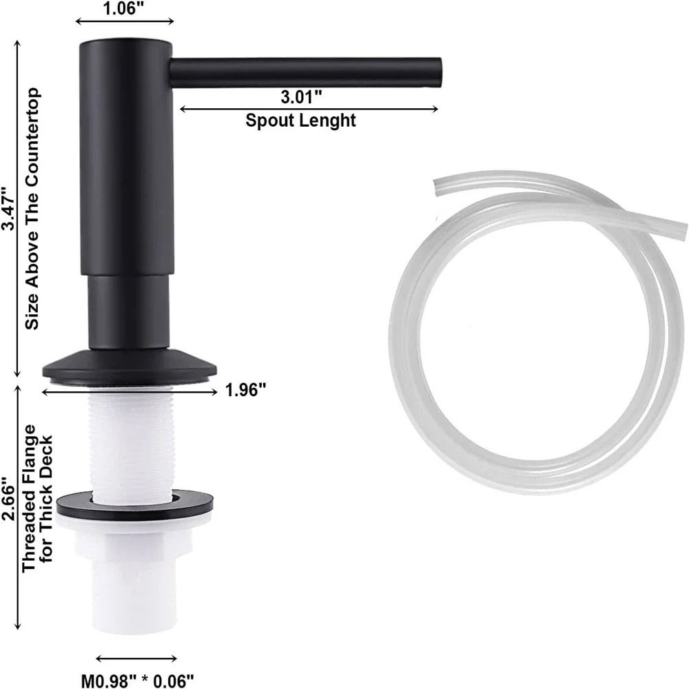 Built-in Kitchen Sink Soap Dispenser Hand Press Pump 500ml Bottle/100cm Tube Brass Liquid Detergent Dish Dispenser for Kitchen
Built-in Kitchen Sink Soap Dispenser Hand Press Pump 500ml Bottle/100cm Tube Brass Liquid Detergent Dish Dispenser for Kitchen