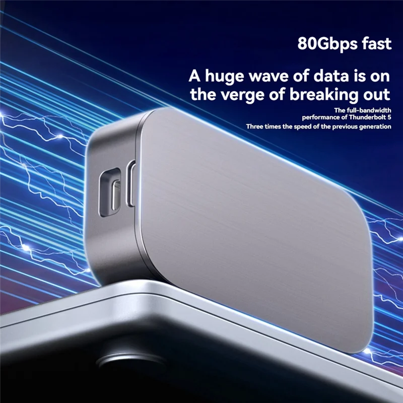 B86B-80 Гбит/с Thunderbolt 5 SSD-корпус JHL9480 Корпус SSD-накопитель с чипом 80 Гбит/с Корпус SSD
B86B-80 Гбит/с Thunderbolt 5 SSD-корпус JHL9480 Корпус SSD-накопитель с чипом 80 Гбит/с Корпус SSD