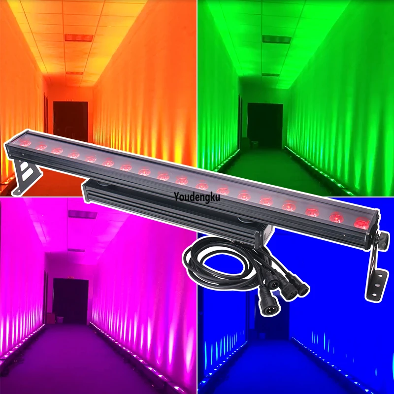 2 pieces ip65 linear 6in1 led wall washer 18x18w LED Bar RGBWA UV lighting outdoor wall washer led wall wash
2 pieces ip65 linear 6in1 led wall washer 18x18w LED Bar RGBWA UV lighting outdoor wall washer led wall wash