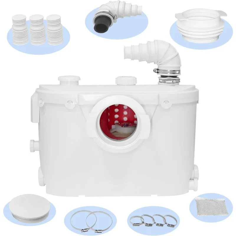 Macerator Pump,500WMacecrating Toilet Pump for Basement with 4 Water Connections for Macerating Toilet,Cooking Sink,Laundry
Macerator Pump,500WMacecrating Toilet Pump for Basement with 4 Water Connections for Macerating Toilet,Cooking Sink,Laundry