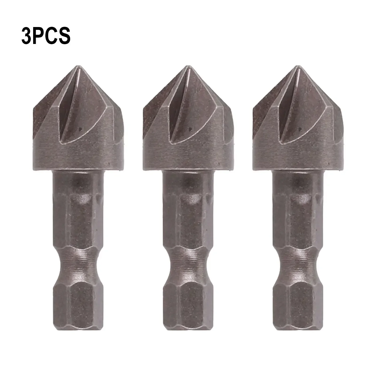 3pcs 5 Flute Countersink Drills 1/4 Inch Hex Shank For Woodworking And Soft Metal Hole Chamfering And Deburring
3pcs 5 Flute Countersink Drills 1/4 Inch Hex Shank For Woodworking And Soft Metal Hole Chamfering And Deburring