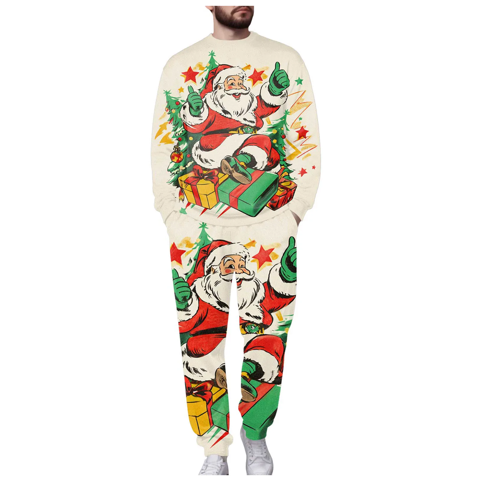 Suite for Teens Men's Christmas Print Fleece Lined Crew Neck Sweatshirt And Jogger Pants Two Piece Set With 1940s Mens Fashion
Suite for Teens Men's Christmas Print Fleece Lined Crew Neck Sweatshirt And Jogger Pants Two Piece Set With 1940s Mens Fashion