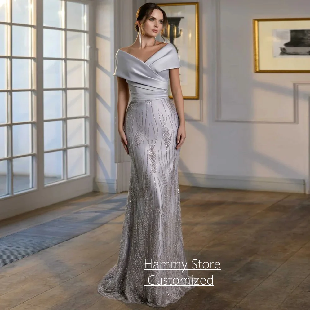 Mermaid Prom Dress Robe De Soiree Customized Off The Shoulder V Neck Pleat Sparkling Beading Lace Woman Evening Gown
Mermaid Prom Dress Robe De Soiree Customized Off The Shoulder V Neck Pleat Sparkling Beading Lace Woman Evening Gown