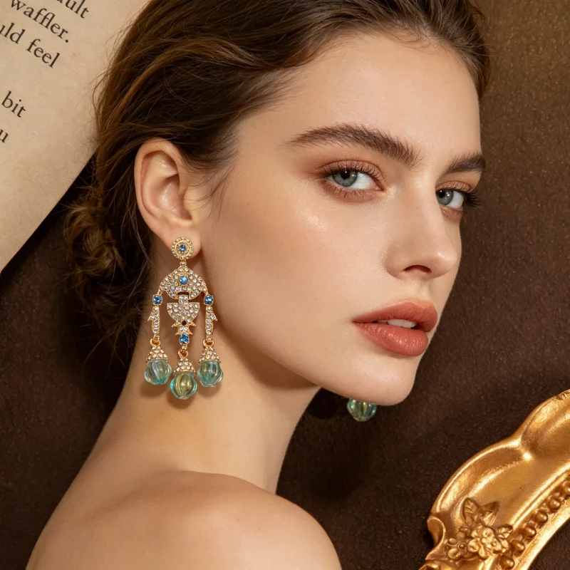 Luxury Sparkling Zircon Bead Tassel Earrings Vintage Long Dangle Earrings Women Trendy Jewelry
Luxury Sparkling Zircon Bead Tassel Earrings Vintage Long Dangle Earrings Women Trendy Jewelry