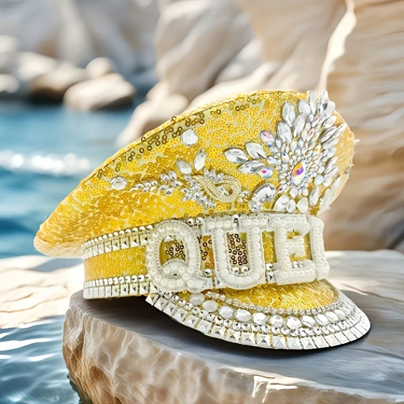 Retro Leopard Print Steampunk Captain Hat, Glittering Crystal-Decorated Party Hat, Suitable for Outfit Combinations for 'Festiva
Retro Leopard Print Steampunk Captain Hat, Glittering Crystal-Decorated Party Hat, Suitable for Outfit Combinations for 'Festiva