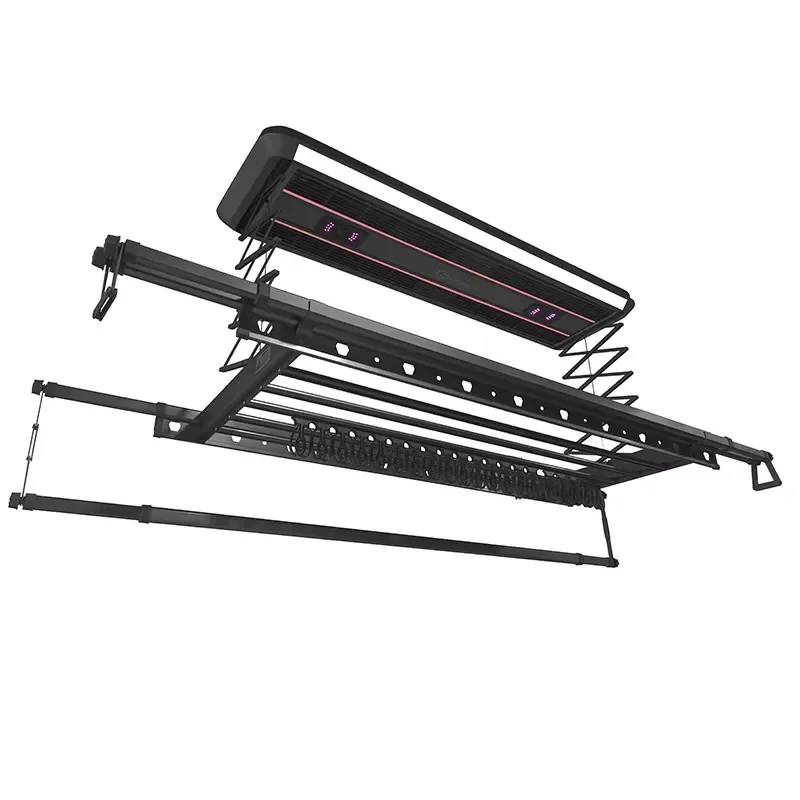 Foshan Smart Electric Laundry Rack Multifunctional Aluminum Remote Control Lift Ceiling Mounted for Balcony Smart Electric
Foshan Smart Electric Laundry Rack Multifunctional Aluminum Remote Control Lift Ceiling Mounted for Balcony Smart Electric