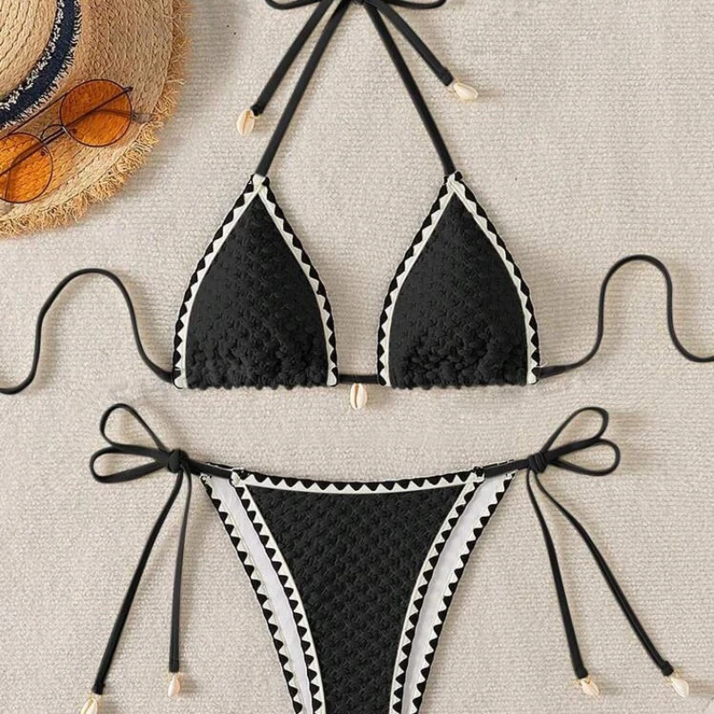 Sexy Halter Wrinkled Weave Bikini Set Shell Designer Swimsuit Women Push Up Micro Bikinis Summer Bathing Suit Swim Beach Wear
Sexy Halter Wrinkled Weave Bikini Set Shell Designer Swimsuit Women Push Up Micro Bikinis Summer Bathing Suit Swim Beach Wear