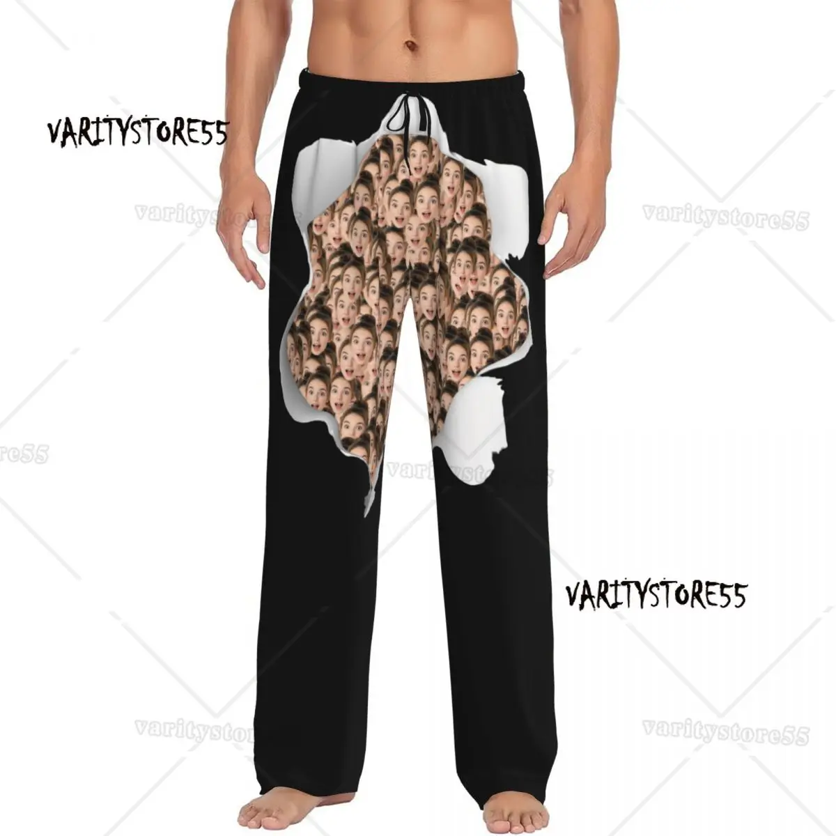 Мужские пижамные штаны с дырочками на заказ, персонализированные пижамные штаны с фотографиями лица, одежда для сна, штаны для сна с карманами 
Мужские пижамные штаны с дырочками на заказ, персонализированные пижамные штаны с фотографиями лица, одежда для сна, штаны для сна с карманами