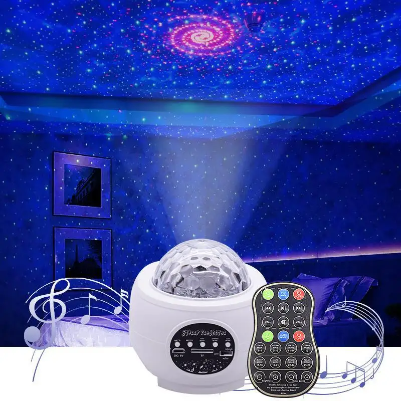 Cross-border explosion bluetooth star light projector led music voice-activated gypsy night laser projection light
Cross-border explosion bluetooth star light projector led music voice-activated gypsy night laser projection light