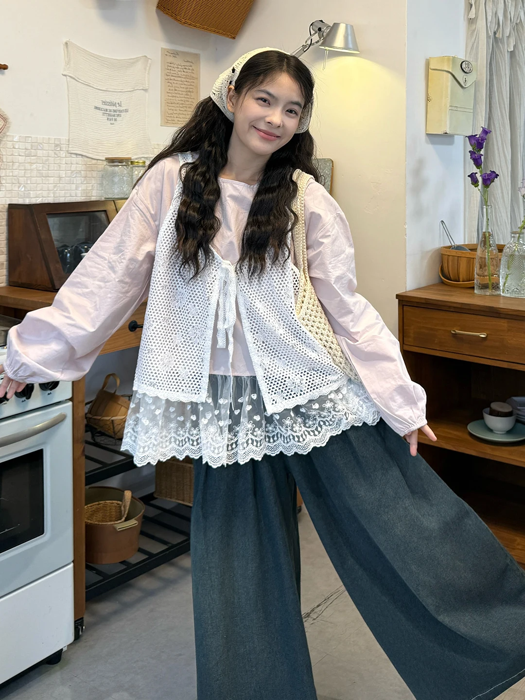 plus Size Spring Faion Set Korean Sle Lace Splicing Belted irt Vest Wide Leg Pants Tee Piece Women's Clothing Ensemble
plus Size Spring Faion Set Korean Sle Lace Splicing Belted irt Vest Wide Leg Pants Tee Piece Women's Clothing Ensemble