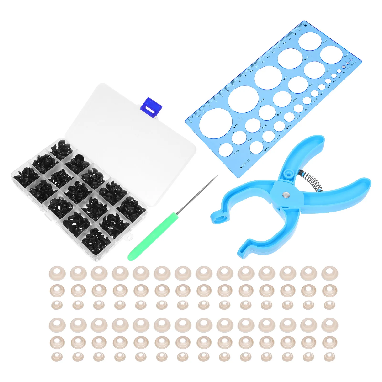 Набор инструментов для безопасного крепления глаз, эргономичный прецизионный инструмент для установки глаз в вязаные игрушки амигуруми и мягкие игрушки ручной работы
Набор инструментов для безопасного крепления глаз, эргономичный прецизионный инструмент для установки глаз в вязаные игрушки амигуруми и мягкие игрушки ручной работы