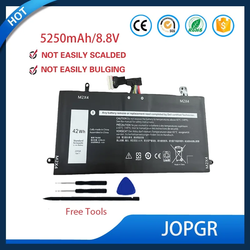 J0PGR 1WND8 Battery For Dell Latitude 5285 5290 2-in-1 T17G 7.6V 42Wh 5250mAh
J0PGR 1WND8 Battery For Dell Latitude 5285 5290 2-in-1 T17G 7.6V 42Wh 5250mAh