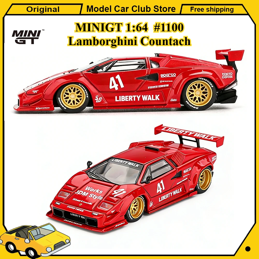 MINIGT 1:64 # 1100 Lamborghini Countach # Миниатюрная коллекционная модель суперкара 41 Supercar из красного сплава, литая под давлением, для хобби, игрушки, подарки
MINIGT 1:64 # 1100 Lamborghini Countach # Миниатюрная коллекционная модель суперкара 41 Supercar из красного сплава, литая под давлением, для хобби, игрушки, подарки