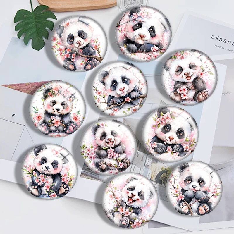 Cute Sakura Panda 12mm14mm/16mm/18mm/20mm/25mm/30mm Round photo glass cabochon demo flat back Making findings Jewelry
Cute Sakura Panda 12mm14mm/16mm/18mm/20mm/25mm/30mm Round photo glass cabochon demo flat back Making findings Jewelry