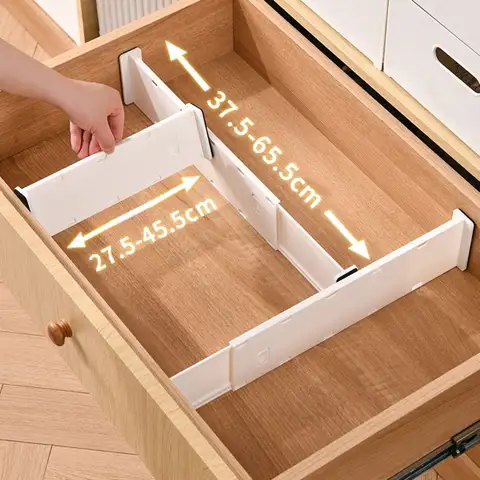 New Telescoping Drawer Divider DIY Adjustable Drawer Separator Multifunctional Drawer Organization Cabinet Drawer