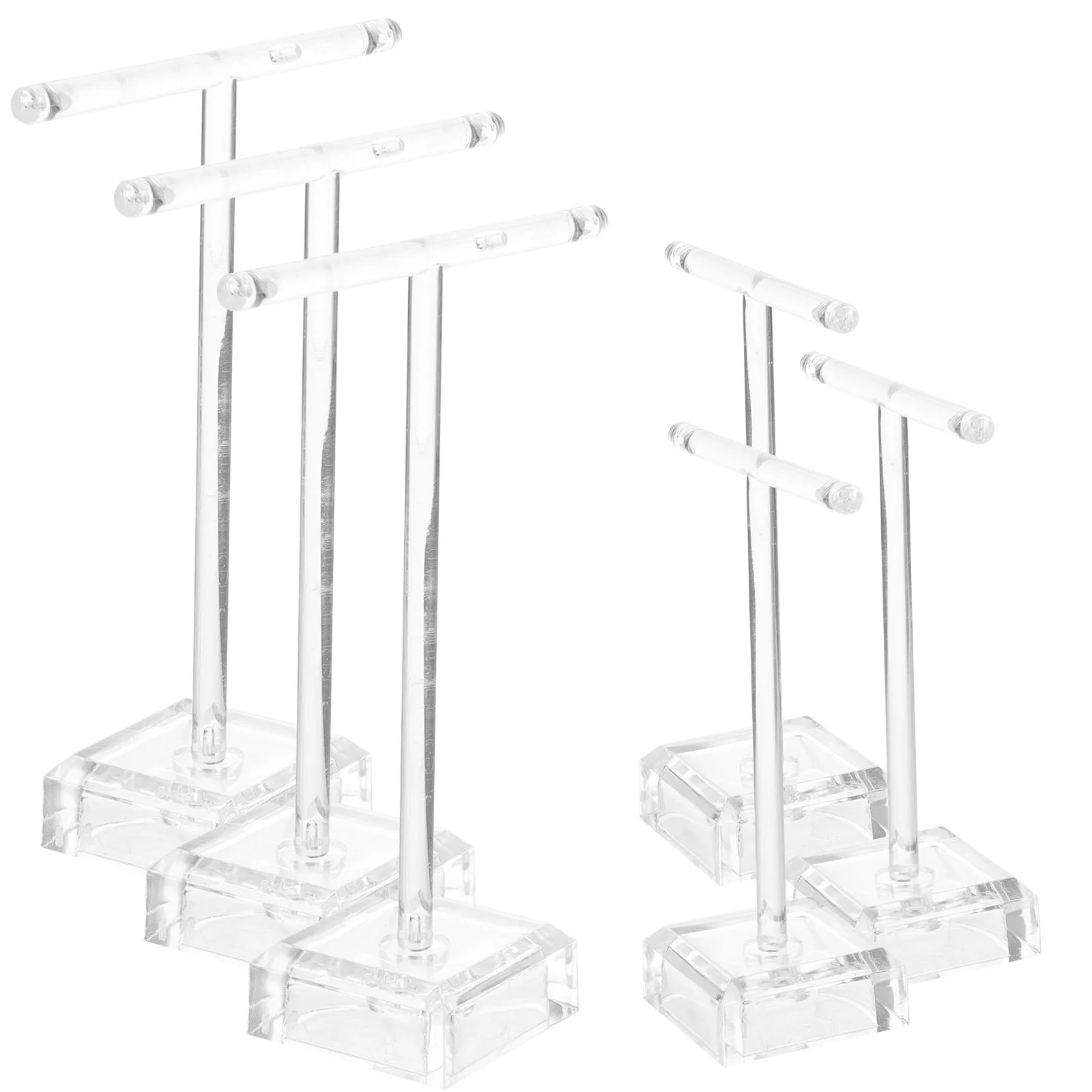 6Pcs Acrylic Earring Display Stand Elegant T-Shaped Countertop Jewelry Organizer for Drop Dangle Earrings Necklaces Rings
6Pcs Acrylic Earring Display Stand Elegant T-Shaped Countertop Jewelry Organizer for Drop Dangle Earrings Necklaces Rings