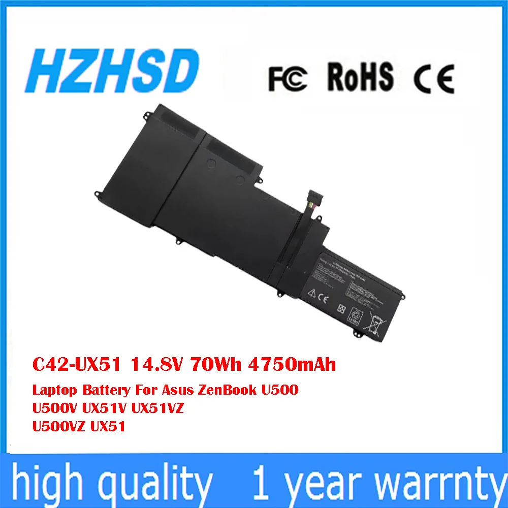 C42-UX51 14,8 В 70 Втч 4750 мАч аккумулятор для ноутбука Asus ZenBook U500 U500V UX51V UX51VZ U500VZ UX51
C42-UX51 14,8 В 70 Втч 4750 мАч аккумулятор для ноутбука Asus ZenBook U500 U500V UX51V UX51VZ U500VZ UX51