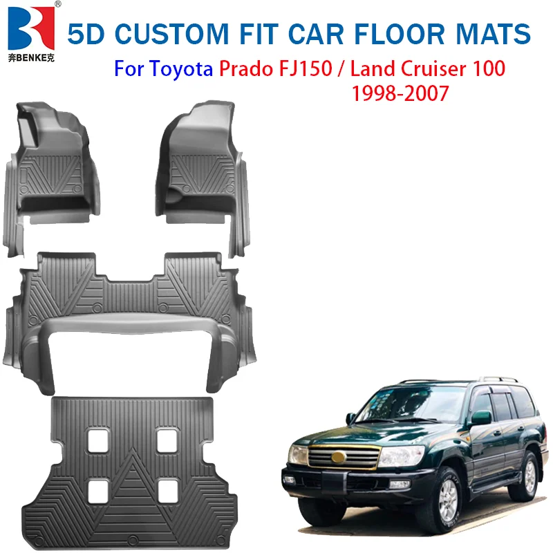 Factory Direct 5D TPE Custom Fit Car Floor Mats For Toyota Prado LC100 LHD All Weather Waterproof Anti Slip Floor Liners
Factory Direct 5D TPE Custom Fit Car Floor Mats For Toyota Prado LC100 LHD All Weather Waterproof Anti Slip Floor Liners