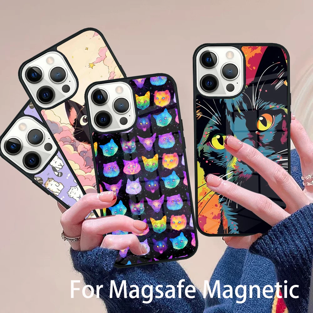 Cartoon Cat Phone Case Magesafe Magnetic Wireless Charge Cover For IPhone 16 11 12 13 14 15 Pro Max Plus Mini
Cartoon Cat Phone Case Magesafe Magnetic Wireless Charge Cover For IPhone 16 11 12 13 14 15 Pro Max Plus Mini