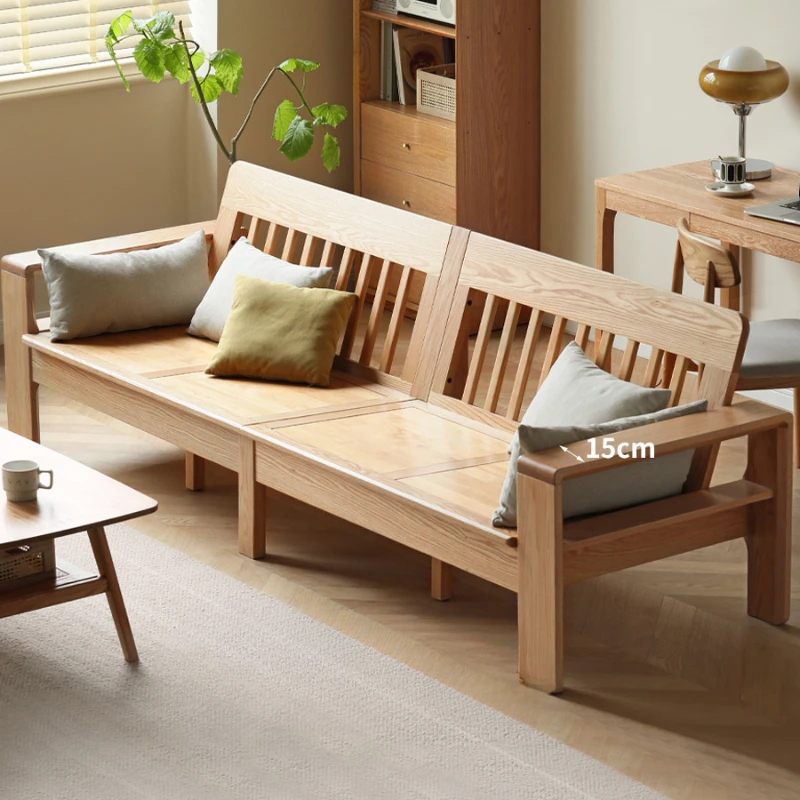 Solid wood sofa is modern, simple, dual-purpose in-line winter and summer, and household fabric living room.
Solid wood sofa is modern, simple, dual-purpose in-line winter and summer, and household fabric living room.