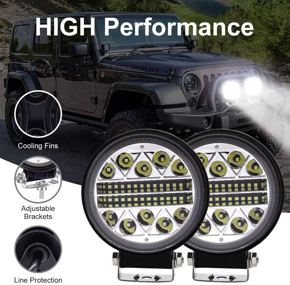 12V 24V Work Light Headlight Tractor Boat SUV ATV Light BarOffroad 4x4 Spotlights Fog Lights 4 inch Waterproof LED Spotlights
12V 24V Work Light Headlight Tractor Boat SUV ATV Light BarOffroad 4x4 Spotlights Fog Lights 4 inch Waterproof LED Spotlights