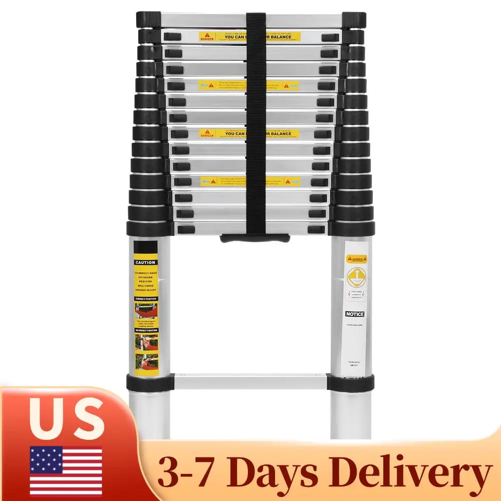 4.4m Outdoor Telescopic Ladder with 2 Triangle Stabilizers Multi-Function Extend Ladder Anti-Slip for Home Maintenance Gardening
4.4m Outdoor Telescopic Ladder with 2 Triangle Stabilizers Multi-Function Extend Ladder Anti-Slip for Home Maintenance Gardening