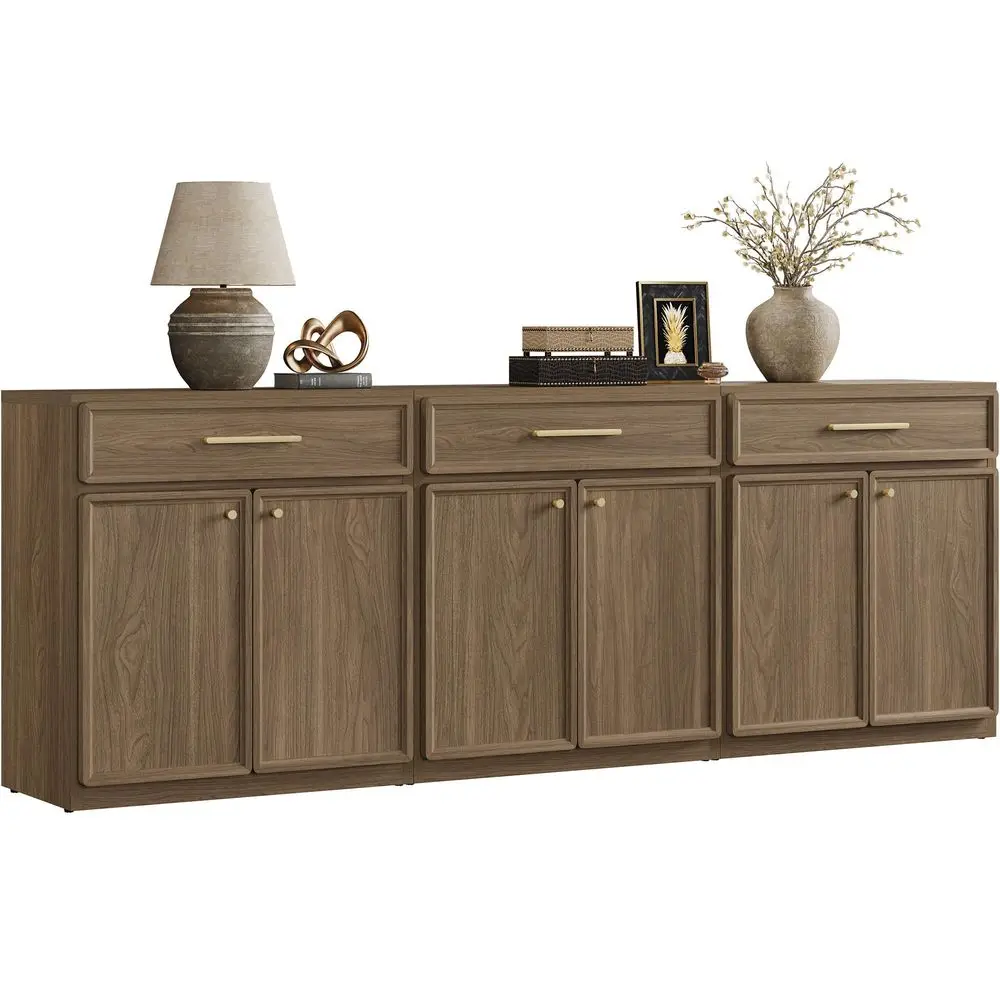 Buffet Cabinet with Storage Tall Modern Accent Storage Cabinet with Doors and Shelves 90 inch Wide Wooden Sideboard Credenza Bu
Buffet Cabinet with Storage Tall Modern Accent Storage Cabinet with Doors and Shelves 90 inch Wide Wooden Sideboard Credenza Bu
