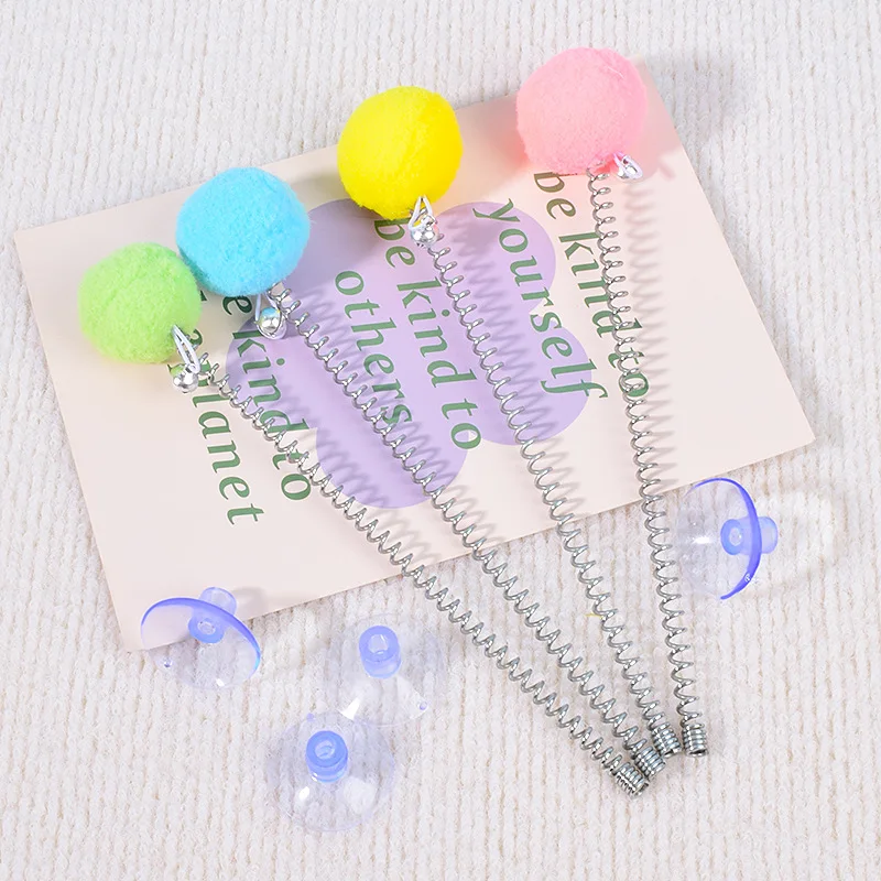 3 Pcs Suction Cup Spring Cat Toy Interactive Fluff Ball Wand for Indoor Kitty Self-Play Teaser Toy for Boredom Relief
3 Pcs Suction Cup Spring Cat Toy Interactive Fluff Ball Wand for Indoor Kitty Self-Play Teaser Toy for Boredom Relief