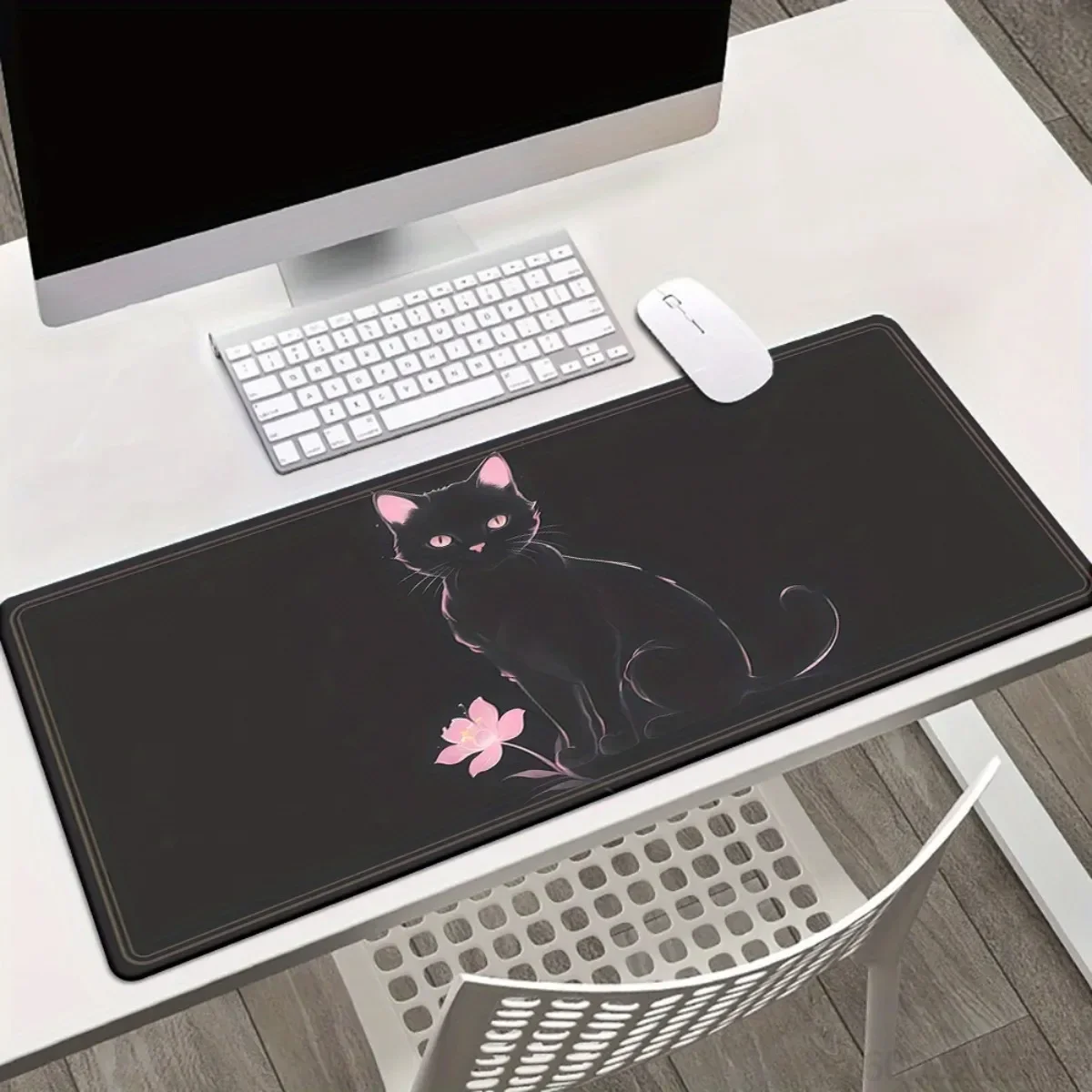 Black Cat Themed Gaming Mouse Pad Non-Slip Rubber Base Modern Office Desk Mat for PC Laptop Gamer
Black Cat Themed Gaming Mouse Pad Non-Slip Rubber Base Modern Office Desk Mat for PC Laptop Gamer