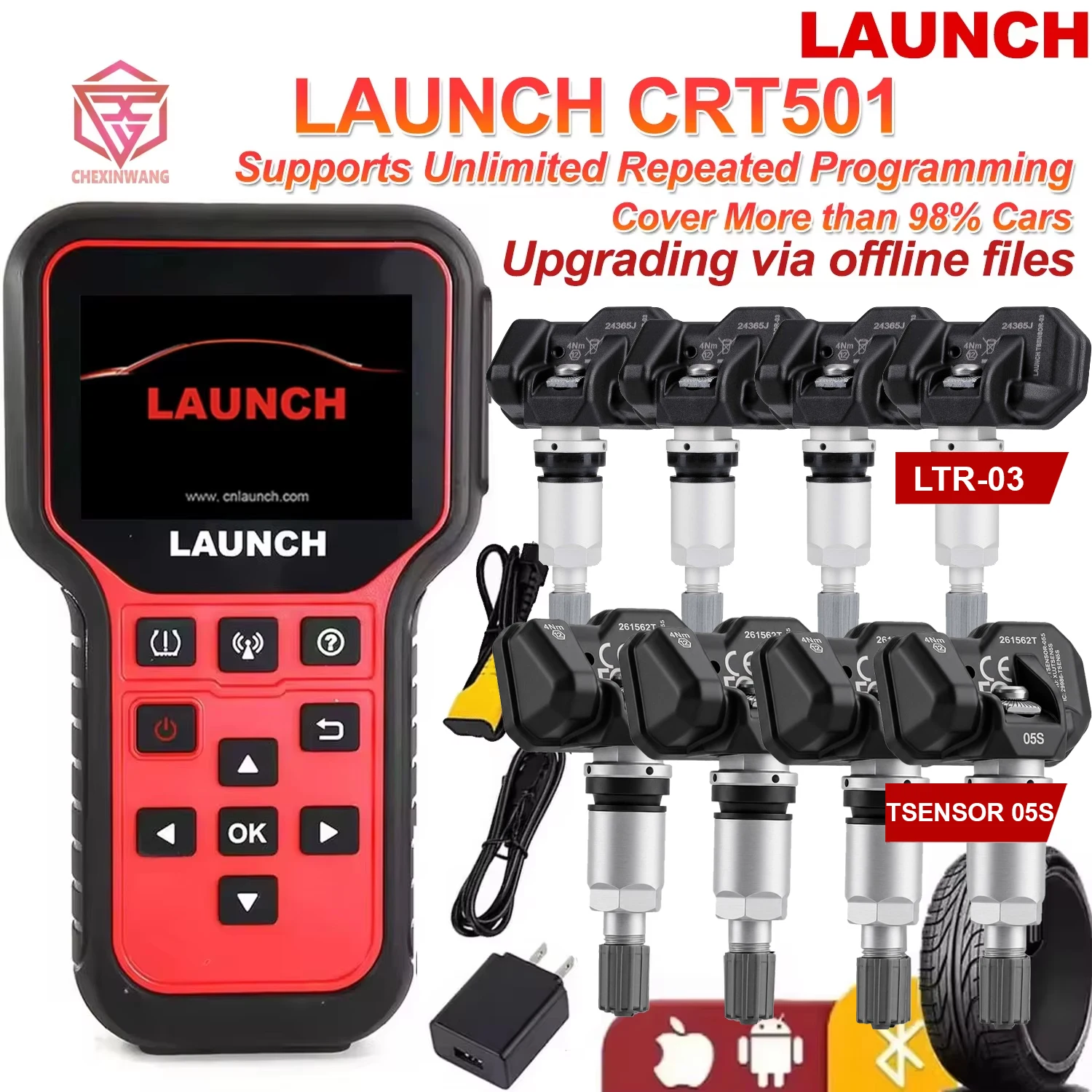 LAUNCH CRT 501 CRT501 PK TSGUN Tire Pressure Monitor System Activate Diagnostic Tool Read Write TPMS 433 315MHZ 2 In1 RF-sensors
LAUNCH CRT 501 CRT501 PK TSGUN Tire Pressure Monitor System Activate Diagnostic Tool Read Write TPMS 433 315MHZ 2 In1 RF-sensors