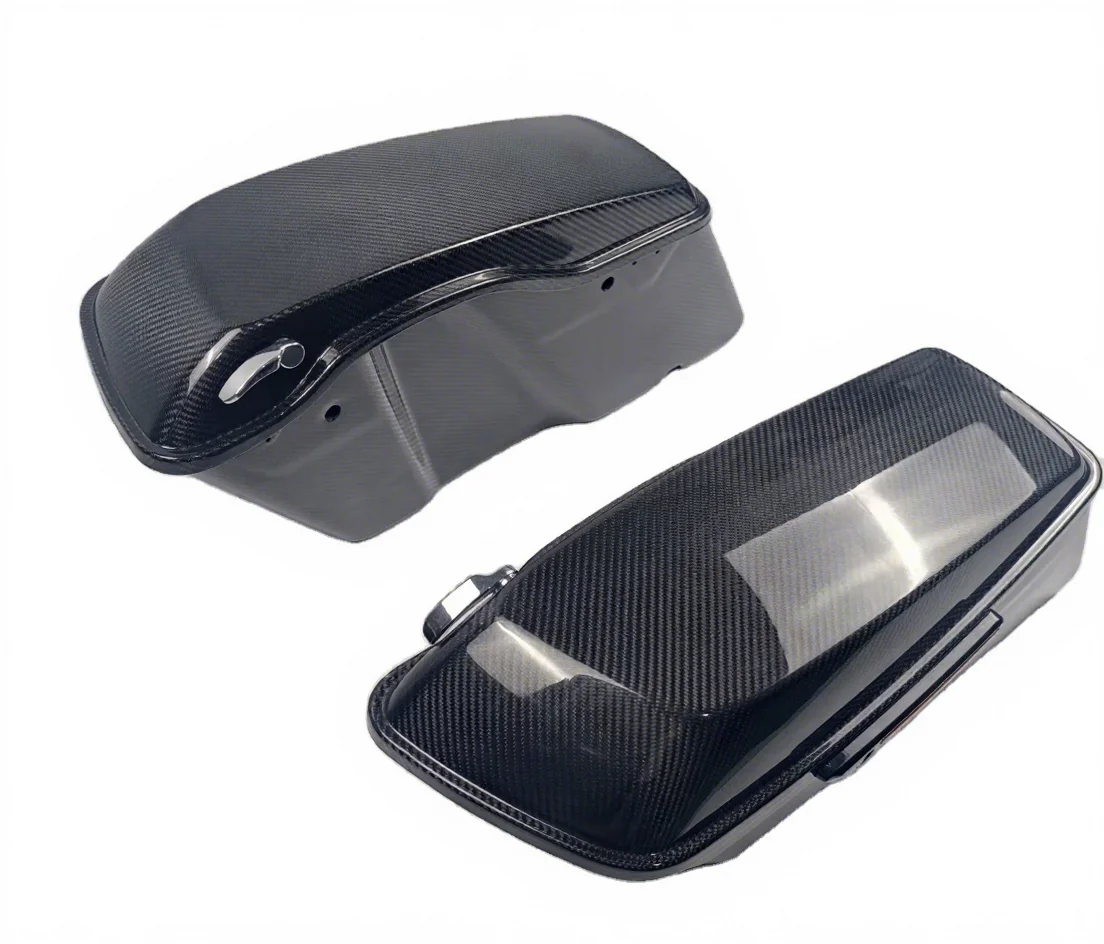 For Harley-Davidson Glide carbon fiber side box with lid
For Harley-Davidson Glide carbon fiber side box with lid