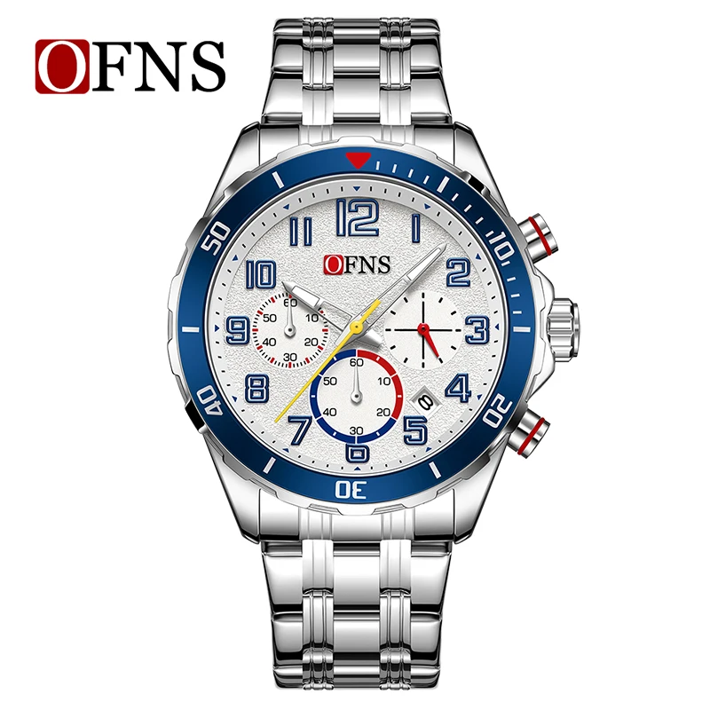 OFNS 1626 Fashion Quartz Watches for Man Luminous Chronograph Calendar Waterproof Stainless Steel Strap Casual Men's Watch
OFNS 1626 Fashion Quartz Watches for Man Luminous Chronograph Calendar Waterproof Stainless Steel Strap Casual Men's Watch