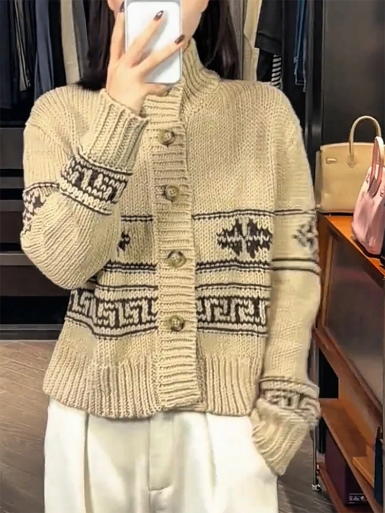 Korean Sle Knitted Floral Embroidery Open Cardigan Autumn Winter plus Size Slimming Versatile Top High Collar Long Sve
Korean Sle Knitted Floral Embroidery Open Cardigan Autumn Winter plus Size Slimming Versatile Top High Collar Long Sve