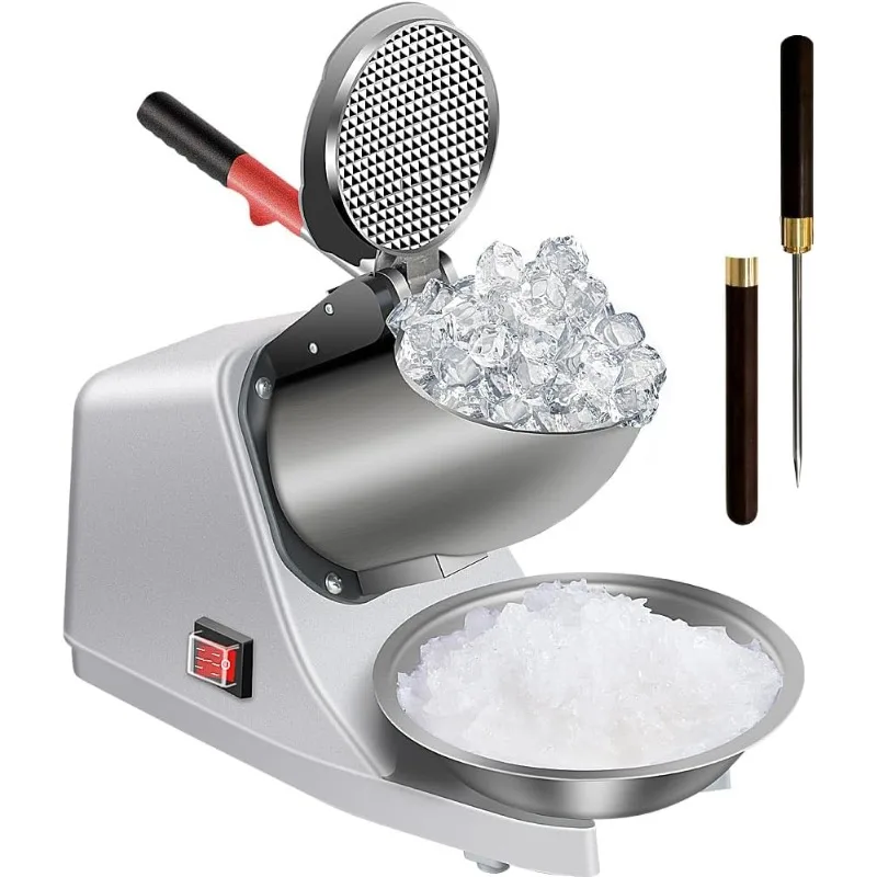 Ice Shaver Prevent Splash Electric Three Blades Snow Cone Maker 380W Stainless Steel Shaved Ice Machine 286lbs/hr Home and C
Ice Shaver Prevent Splash Electric Three Blades Snow Cone Maker 380W Stainless Steel Shaved Ice Machine 286lbs/hr Home and C