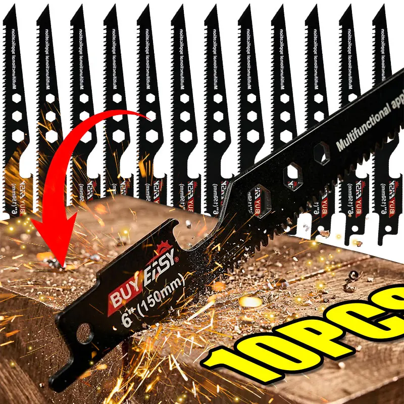 Carbon Steel Reciprocating Saw Blade Multi Purpose Universal Cutting Blades Sharp Teeth Wood Cutter Tool Woodworking Demolition
Carbon Steel Reciprocating Saw Blade Multi Purpose Universal Cutting Blades Sharp Teeth Wood Cutter Tool Woodworking Demolition
