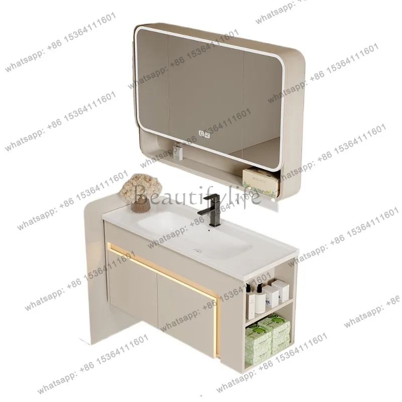 36/44Cm ultra-narrow honeycomb aluminum bathroom cabinet combination with side storage ceramic integrated wash basin
36/44Cm ultra-narrow honeycomb aluminum bathroom cabinet combination with side storage ceramic integrated wash basin