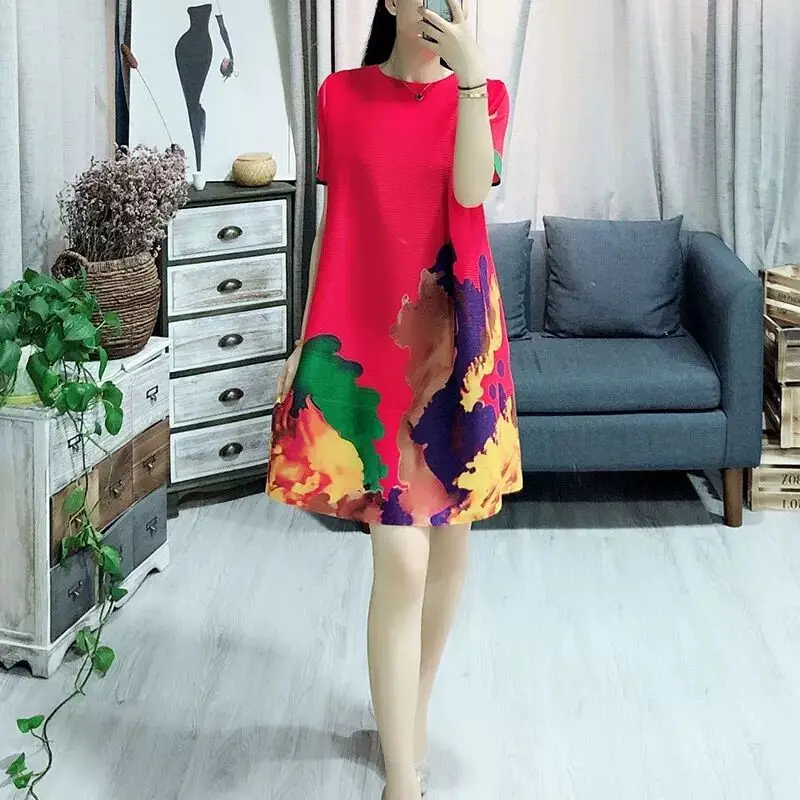 Pleated Dress 2023 Summer New Style Ink Painting Fashion Temperament Loose Age Reducing Belly
Pleated Dress 2023 Summer New Style Ink Painting Fashion Temperament Loose Age Reducing Belly