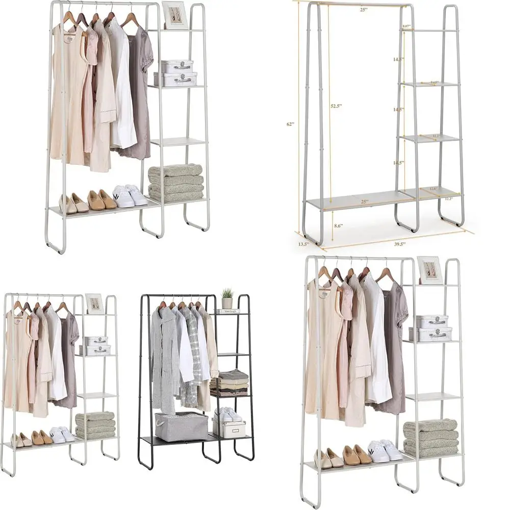Freestanding Metal Clothes and Accessories Organizer Rack for Closet
Freestanding Metal Clothes and Accessories Organizer Rack for Closet