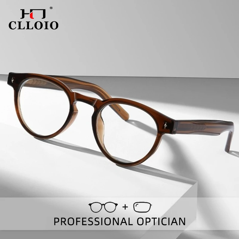 CLLOIO Vintage Minimalist Small Frame Blue Light Blocking Myopia Glasses TR90 Round Progressive Prescription Reading Glasses
CLLOIO Vintage Minimalist Small Frame Blue Light Blocking Myopia Glasses TR90 Round Progressive Prescription Reading Glasses