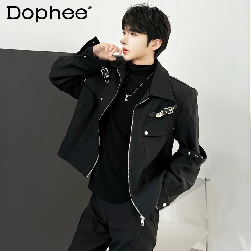 2025 New Autumn American Fashion Trendy Design Short Jacket Stylish Zipper Loose Casual Turn-Down Collar Coat for Men 
2025 New Autumn American Fashion Trendy Design Short Jacket Stylish Zipper Loose Casual Turn-Down Collar Coat for Men